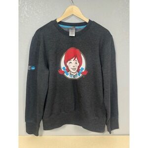 Wendys NCAA Official Hamburger Unisex Sweatshirt Small Gray Crewneck